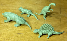 1960  s  marx dinosaurs prehistoric playset green plastic figure lot 4