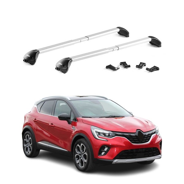 DachträGer GrundtäGer FüR Renault Captur Mk2 2019-2026 100Kg Alu Silber 2X Abe-image