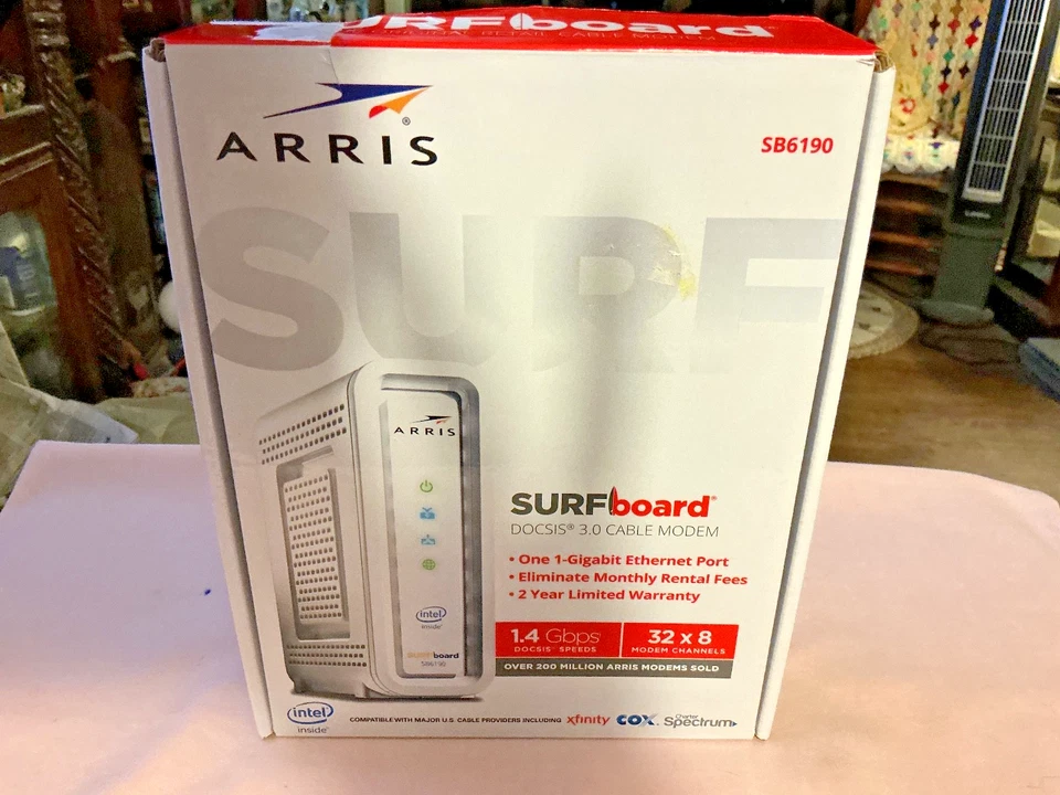 Arris surfboard docsis 3.0 cable modem 1.4 gbps 32x8  modem channels new - Image 3 of 4