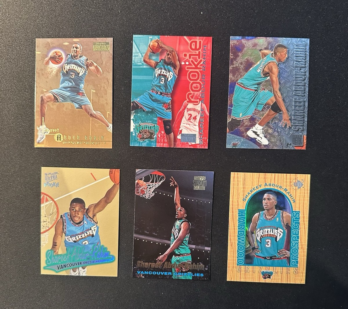 Shareef Abdur-Rahim Lot of 18 diff. ROOKIE Basketball Cards