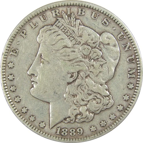1889 Barwing Morgan Dollar VF Very Fine Silver $1 Coin SKU:I19563