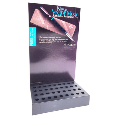 Parker Vector Mode Roller Ball Pen Countertop Display Stand 36 Slot Vintage