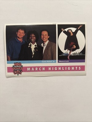 HBO March 1989 Program Guide Promo Moonstruck Broadcast News Comic Relief 