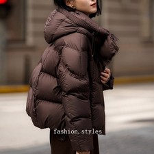 Winter Women's Down Jacket 95 White Down Hooded Down Short Jackets Ladies Coats