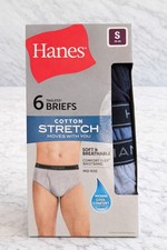 Hanes Men  s Size Small 28-30 Tagless Briefs 6 Count NEW