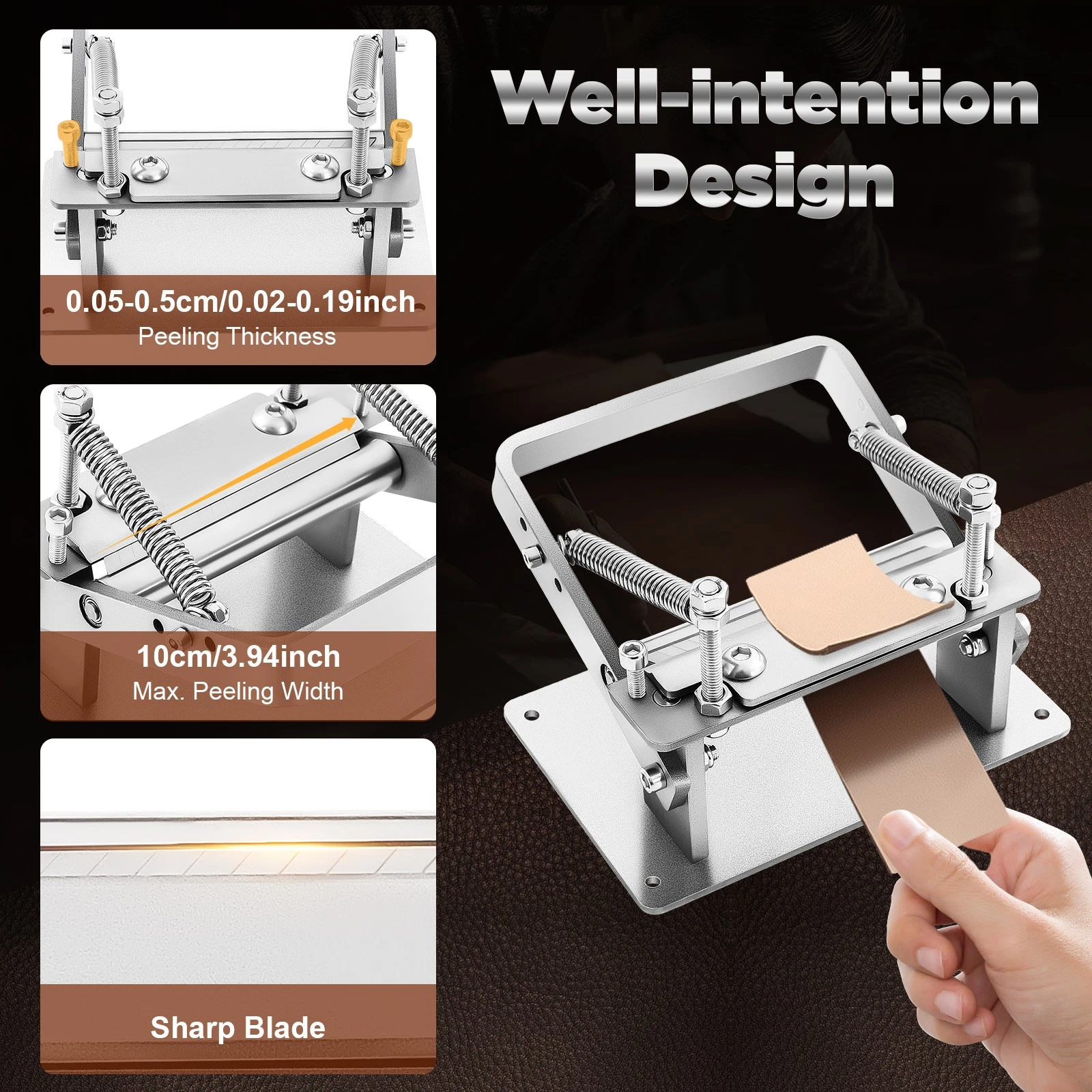 Manual Leather Peeling Machine Splitter Skiver Peeler Skiving Paring Tool