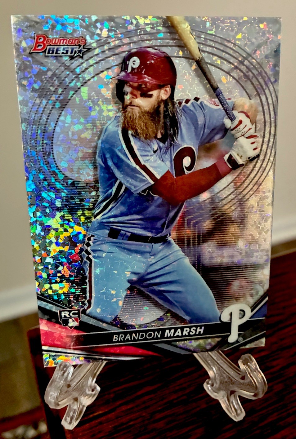 2022 Bowman's Best Brandon Marsh #51 Mini-Diamond Refractor /299 RARE ROOKIE RC