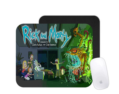 Rick and Morty Mouse Pad | Cartoon Sci-Fi Desk Mat | Custom Animated Gift