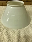 14" Antique  slanted milk glass oil lamp shade with damage