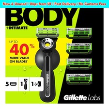 GilletteLabs Body Intimate Razor for Men 5ct ...