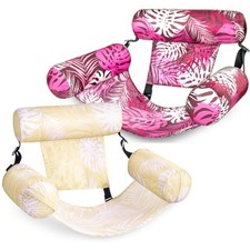 Inflatable Pool Floats for Adults, 2 Pack Lounge Chairs, Summer Fun