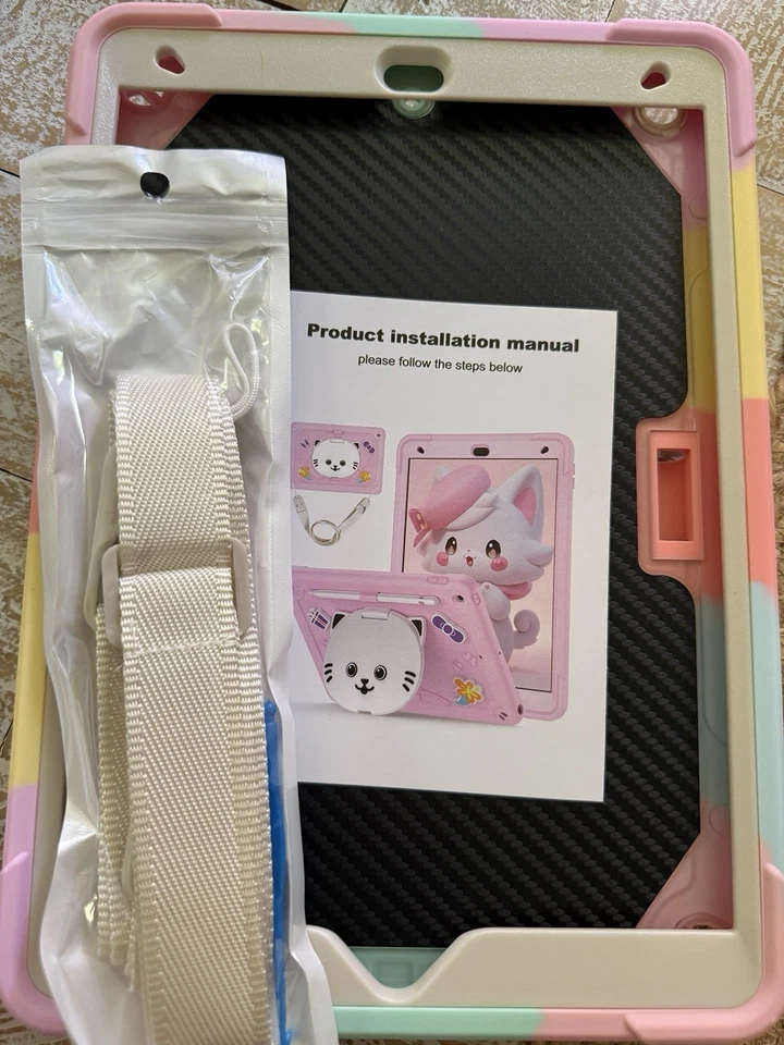 cat ipad 10.2 case cover With Strap new In Case - Image 2 of 3