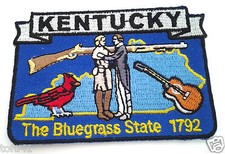 KENTUCKY STATE MAP (3-1/8) Biker Patch PM6718...