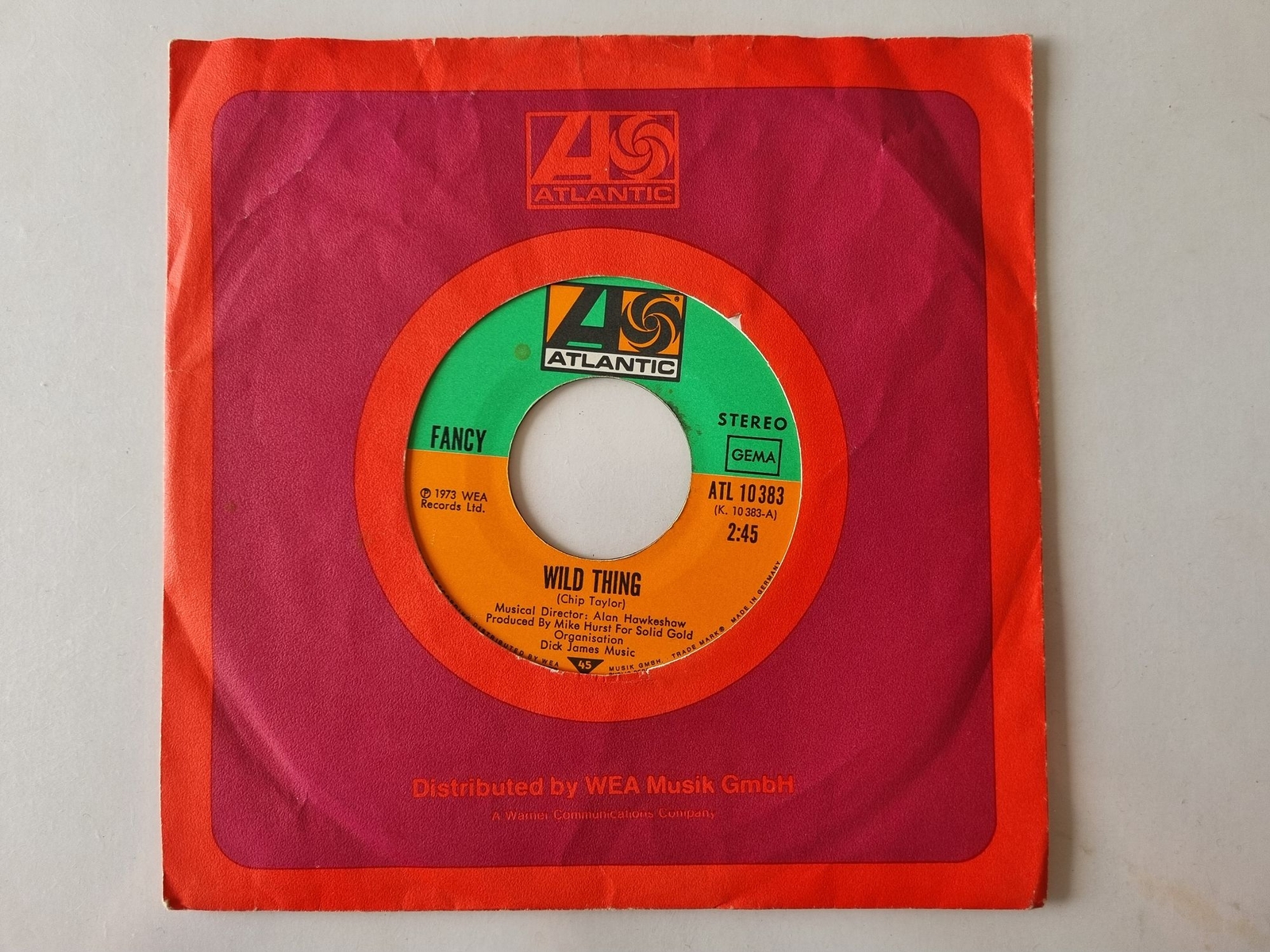 Fancy - Wild thing 7'' Vinyl Germany
