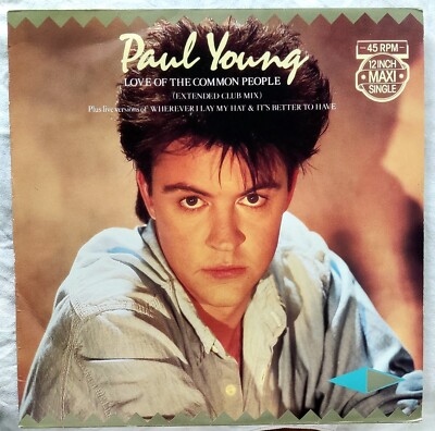 Paul Young    Love Of The Common People Extended Club Mix Vinyl 12'' 1983 VG+/EX-