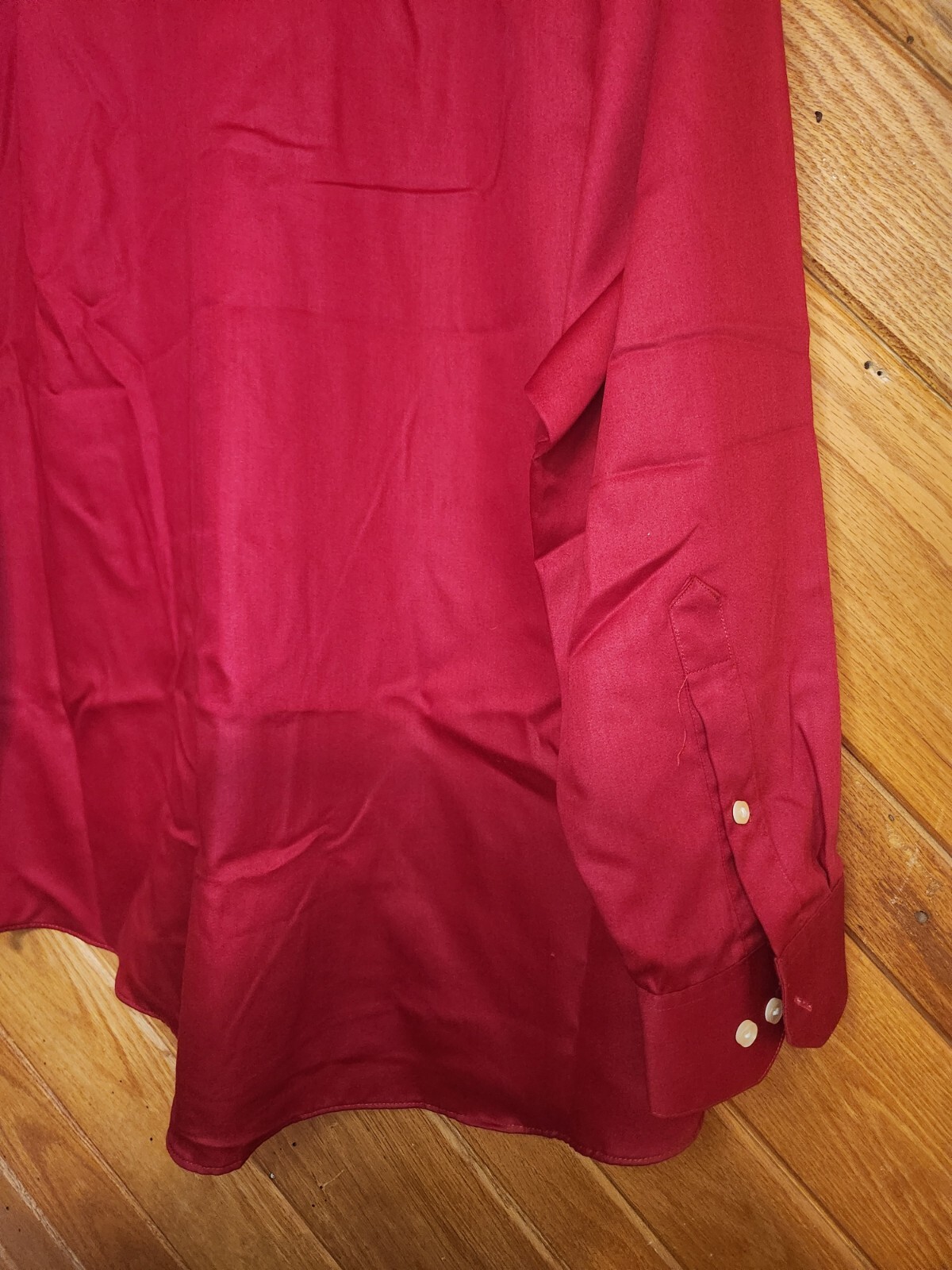 Geoffrey Beene solid red regular fit button down … - image 8