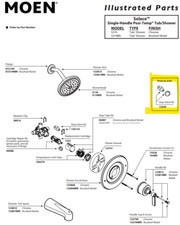 Moen 12639 Stop Valve Kit for Single-Handle Posi-Temp Tub  Shower