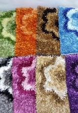 Tappeto Shaggy rettangolare con Fiore centrale 100x150 cm. A721