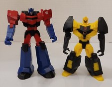 2016 McDonalds Happy Meal Hasbro Transformers Bumblebee and Optimus Prime Toys