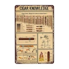 Cigar Knowledge Poster Metal Tin Sign Vintage Wall Decor for Kitchen Cafe Bar