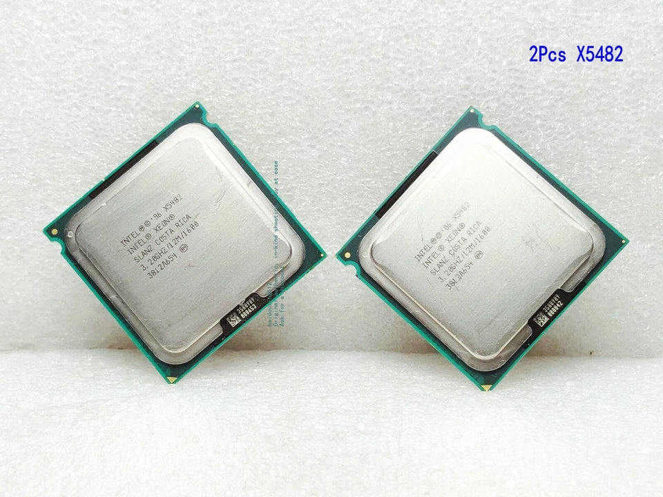 2PCS Intel Xeon X5482 (SLANZ) 3.2GHz 12M 1600MHz quad-core Sockel771 PC CPU - Image 3 of 4