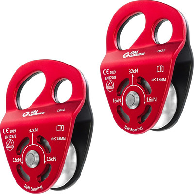 32Kn Double Tie-In Hitch Pulley CE UIAA Certified Hitch Tender Advance Prusiks f