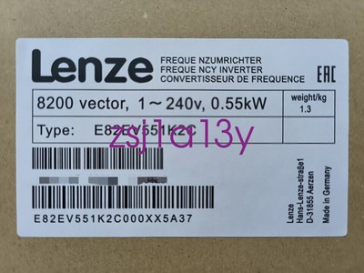 E82EV551K2C NEW LENZE E82EV551_2C 8200 Vector 1-240v 0.55kW