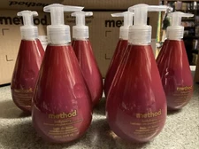 NEW LOT 6 Method Hollyberry Hand Wash Soap Liquid Pump Dispenser 12 oz