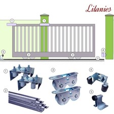 PREMIUM HEAVY DUTY GATE KIT with Guide Plate, Rollers, Stop, Limit | LOAD 1200KG