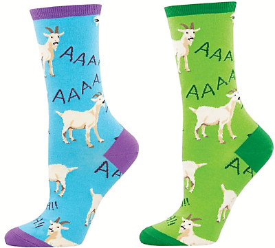 Damen Ziegen Socken Sockenschmied ''Schreiziegen'' Baumwollmischung Bauernhoftierliebhaber Geschenk