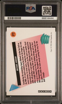 1991-92 Skybox Michael Jordan Skybox Salutes #572 PSA 10 Gem Mint