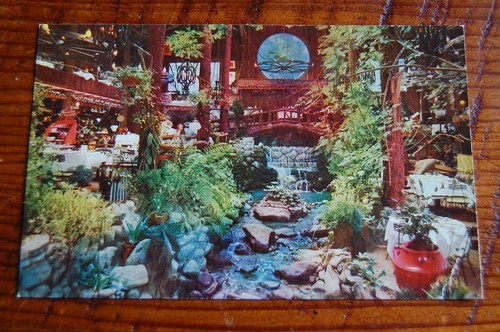 Vintage Chrome Postcard Of Dining Room Brookdale Lodge Brookdale 