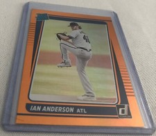 2021 Donruss Baseball Ian Anderson Atlanta Braves Holo Orange Rated Rookie #47