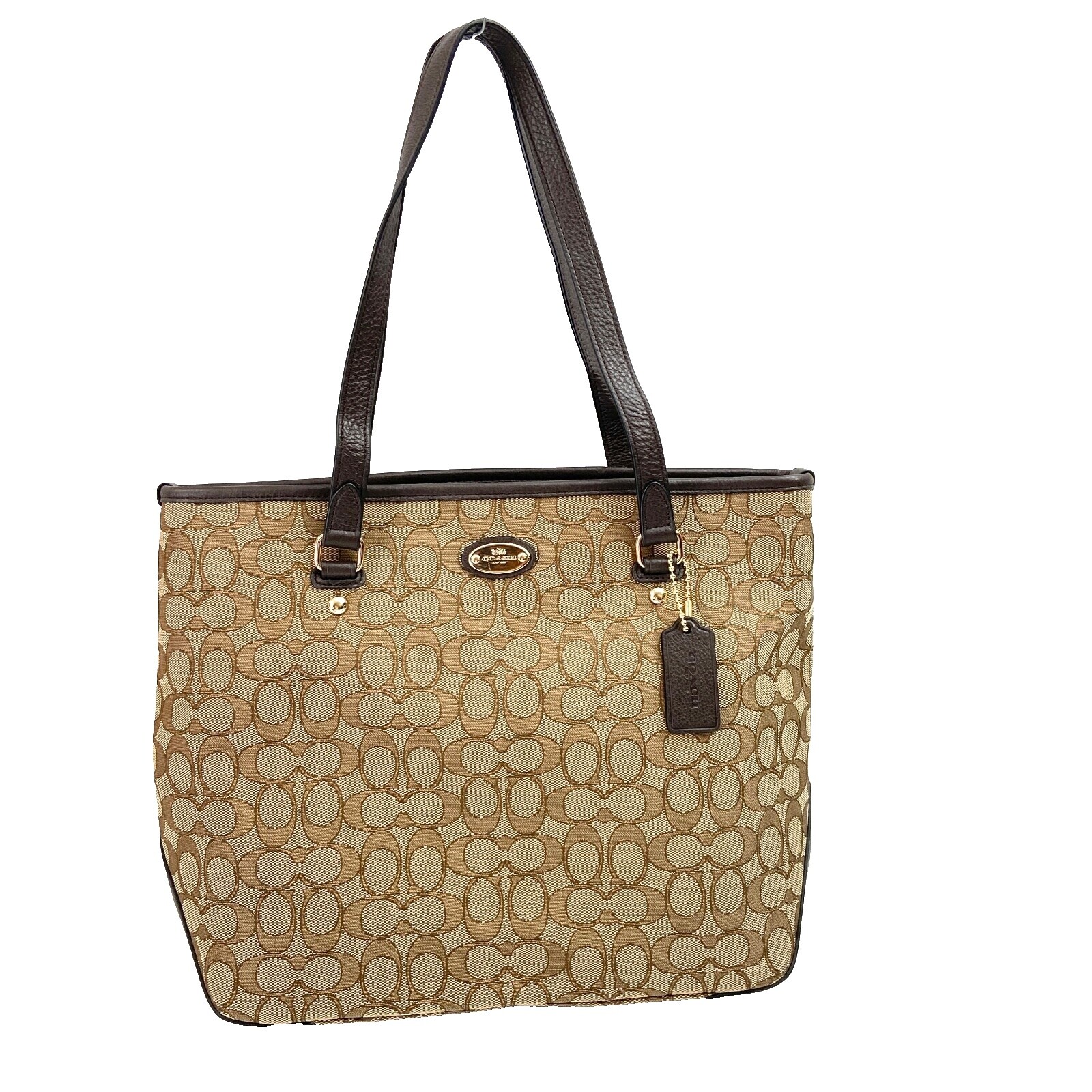 Coach Zip Top Tote in Signature Canvas | eBay