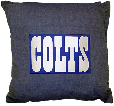 Indianapolis Colts Throw Pillow Measures 15 x 15 inches
