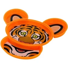 (2) 4 Piece SETS- Kids Funwares Build-A-Meal Dinnerware Set - Tiger-Sealed PKG