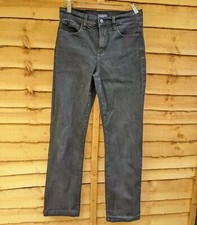 NYDJ Not Your Daughters Jeans Ladies Relaxed Straight Dark Navy Blue Denim UK 8