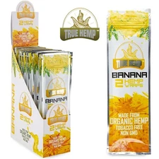TRUE H. Natural Organic Herbal Wraps Banana Full Box 25 Pouches/2 per Pack