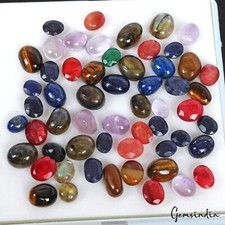 160.00 Ct/57 Pcs Natural Multi-Color Mix Cut Multi-Gems 7-13mm Jewelry Gems Lot