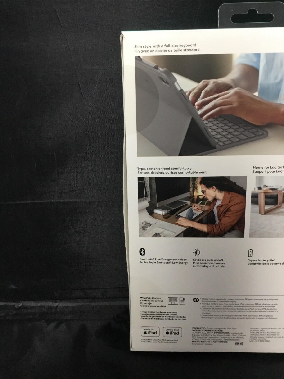 Logitech Slim Folio Keyboard Case for iPad 10th Gen & A16 (920-011368) NEW