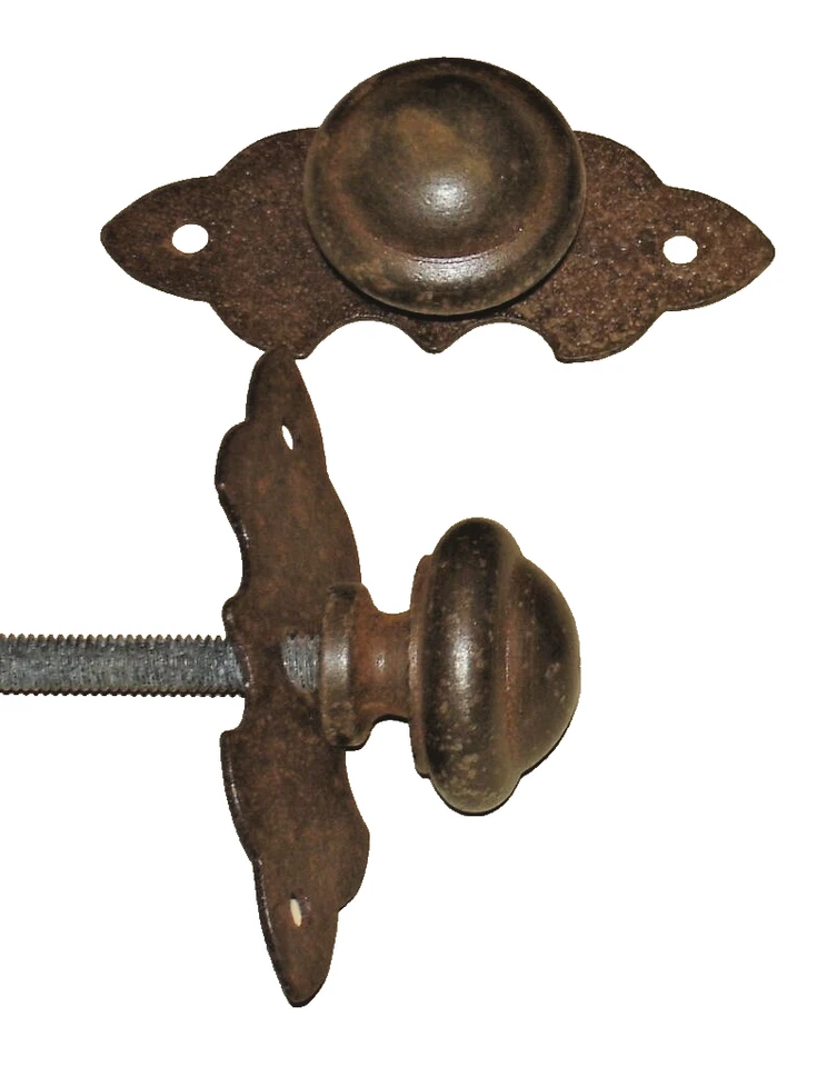 Möbelknopf 6 Stück, Größe 24 mm, plus 3 Schlüsselschilder Oberfläche Rost-Antik - Bild 2 von 2