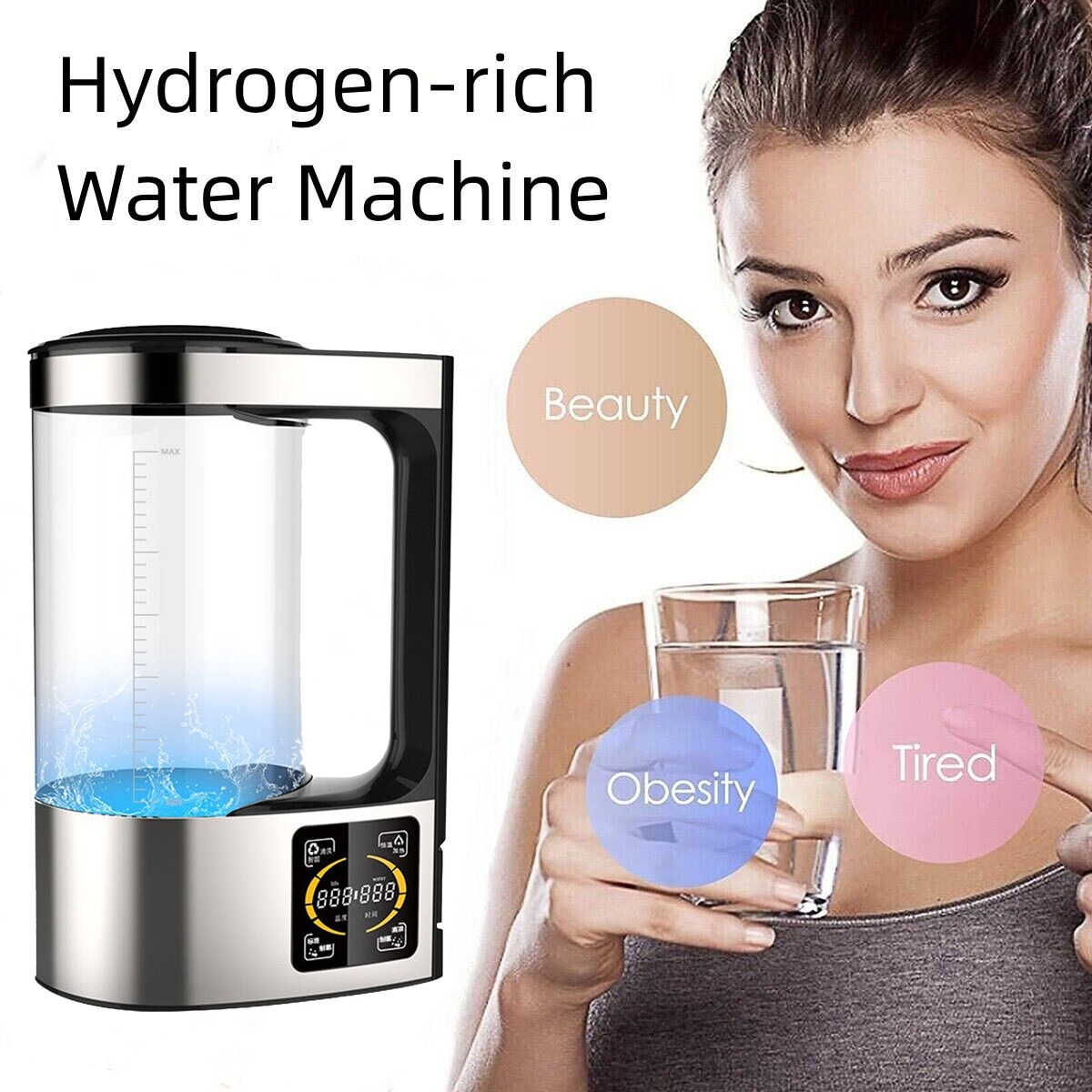 Kangen Water Electric Hydrogen Water Ionizer Generator Machine Water