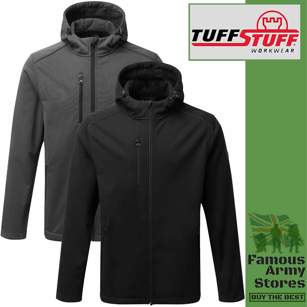 Tuff Stuff Mens Waterproof Breathable Fleece Lined Hooded Work Jacket Plain JKT
Opens in a new windo
