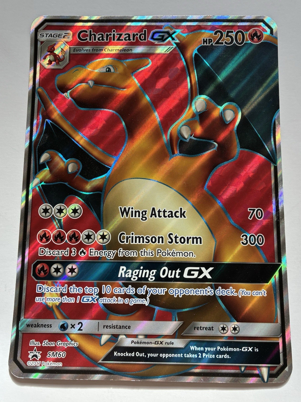Pokemon TCG Card Charizard GX - (SM Black Star Promos) SM60 Jumbo Card 2016