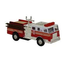 RI Novelty - Pull Back Die-Cast Metal Vehicle - FIRE TRUCK (Hose on Top)(5.5 in)