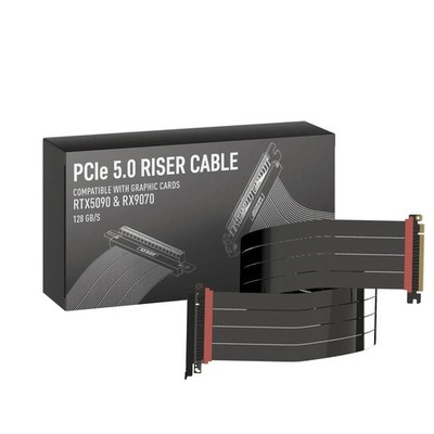 LINKUP PCIE 5.0 Riser Cable | for Vertical GPU Mount | 90cm - v2, Black