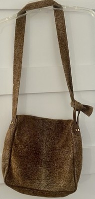 Vintage Red wall Borbonese Italian Iconic Suede Cross Body Bag