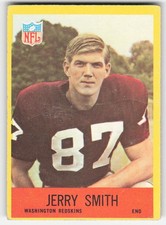 1967 Philadelphia #189 Jerry Smith Rookie Washington Redskins VGEX 67435
