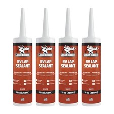 RV Lap Sealant, Self-Leveling Roof Sealer, White Pack 4