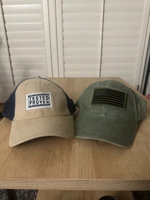 The North Face Trucker ''Tested Proven'' Hat and Green American Strap Back Hat